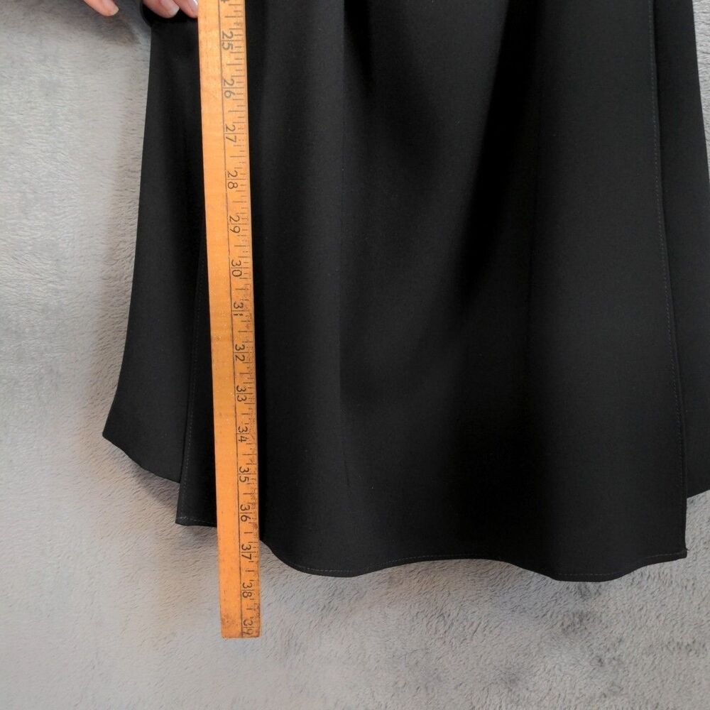White House Black Market Black Sheath Dress Size 4 Black Sleeveless Belted Lined - Picture 8 of 8